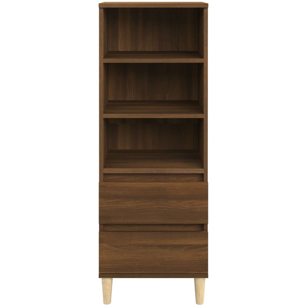 vidaXL 2 Drawer 3 Shelf Brown Oak Highboard Image 3