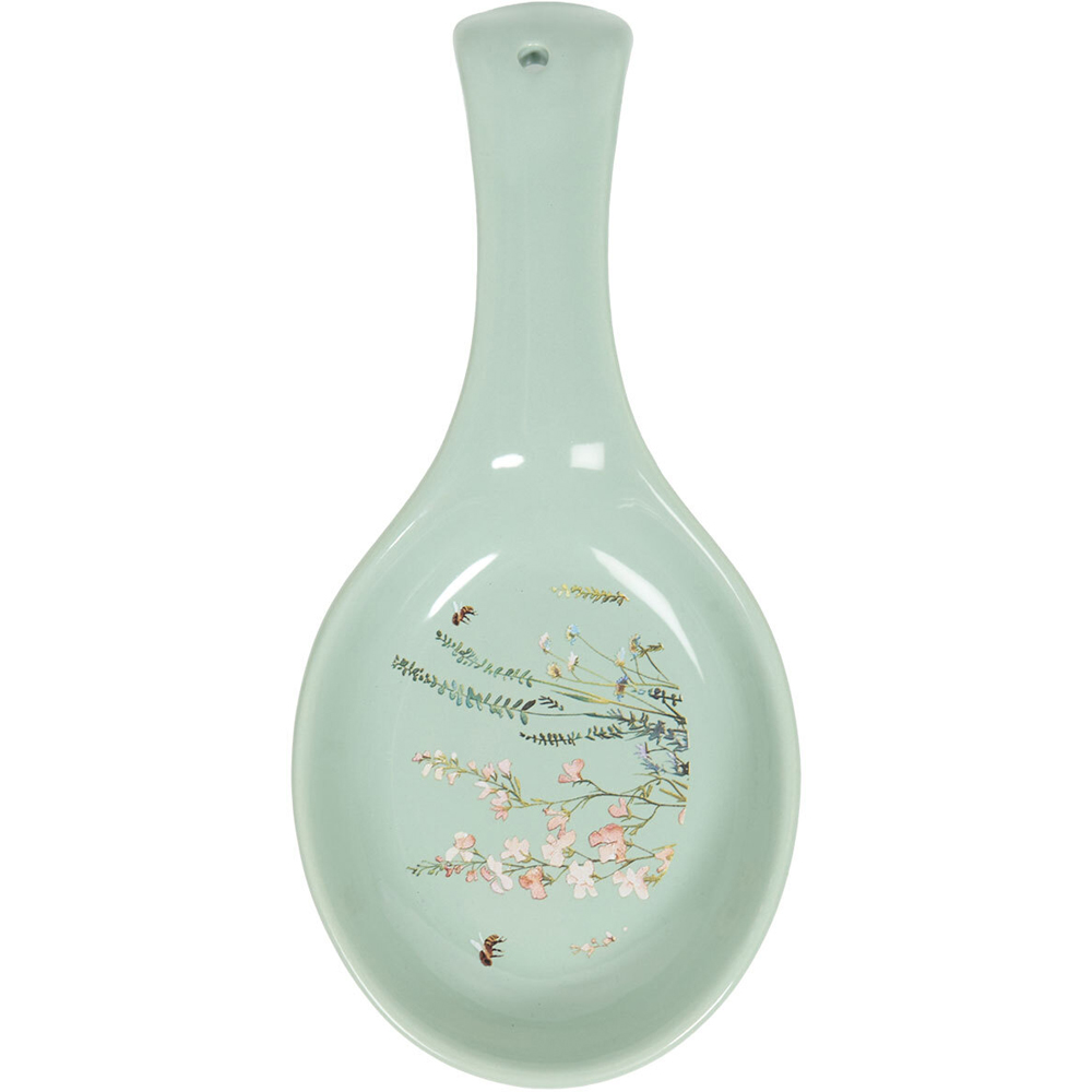 Floral Bees Spoon Rest Sage Image 3