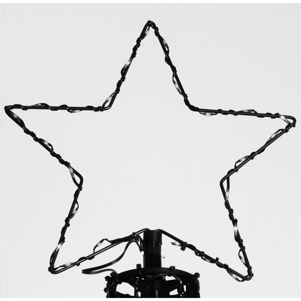 Samuel Alexander Pre-Lit White and Warm White LED Pyramid Christmas Cone Tree 140cm Image 6