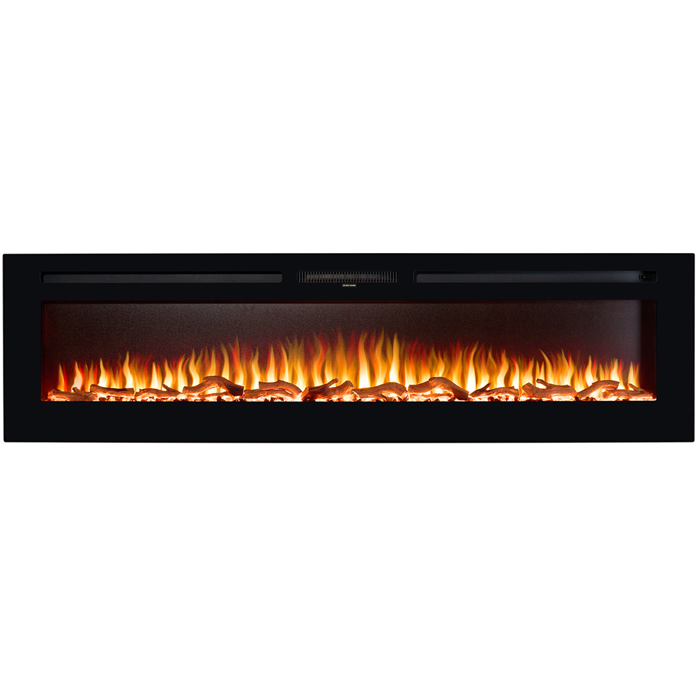 Adam Orlando Inset Wall Mounted Electric Inset Fire 72 inch Image 3