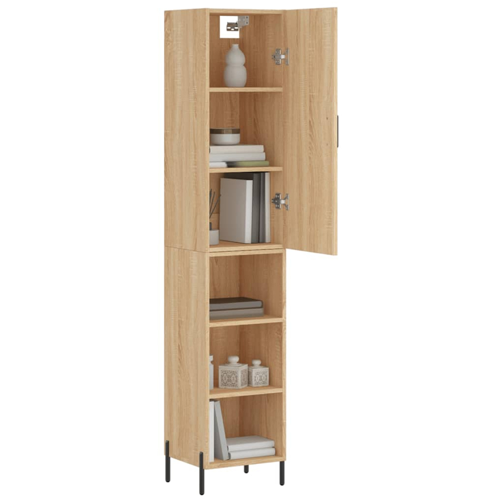vidaXL Single Door 3 Shelf Sonoma Oak Highboard Image 3