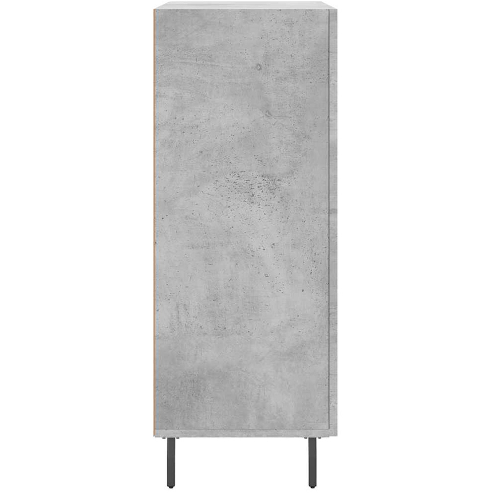 vidaXL Single Door 3 Drawer Concrete Grey Wooden Sideboard Image 7