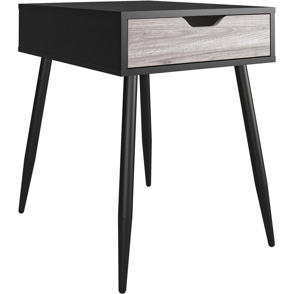 Dorel Copley Single Drawer Black Oak End Table Image 2