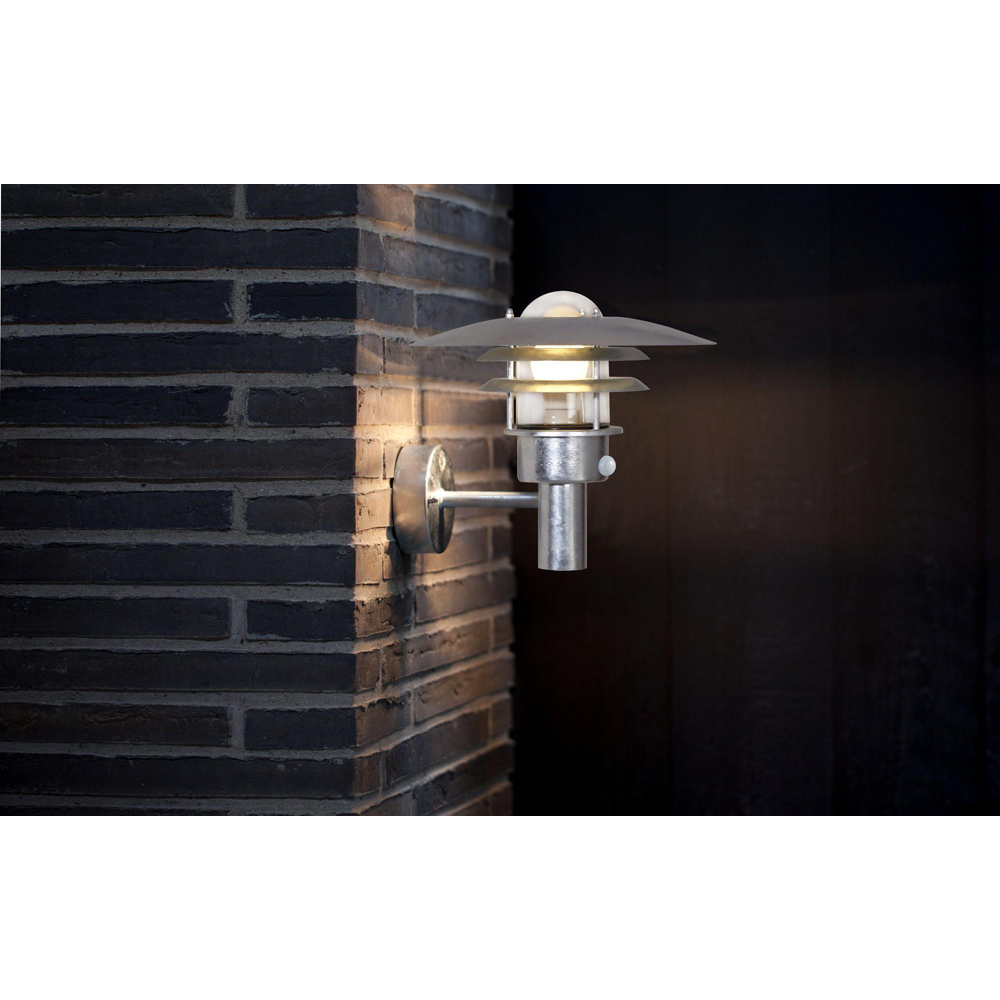 Nordlux Lonstrup 32 Galvanized Outdoor Sensor Wall Light Image 2