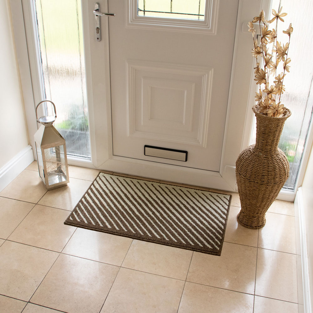 JVL Stellar Brown Indoor Machine Washable Doormat 50 x 80cm Image 2