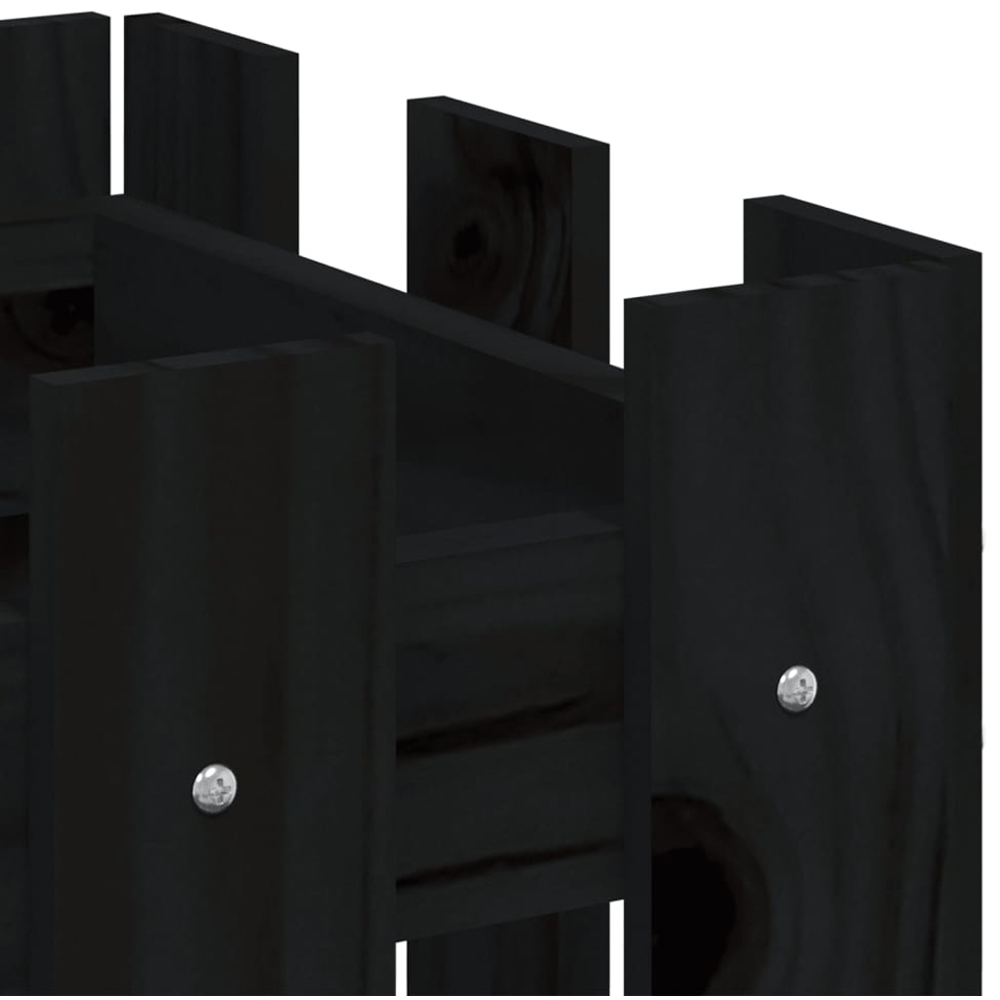 vidaXL Black Solid Pine Garden Planter 60 x 30 x 30cm Image 6