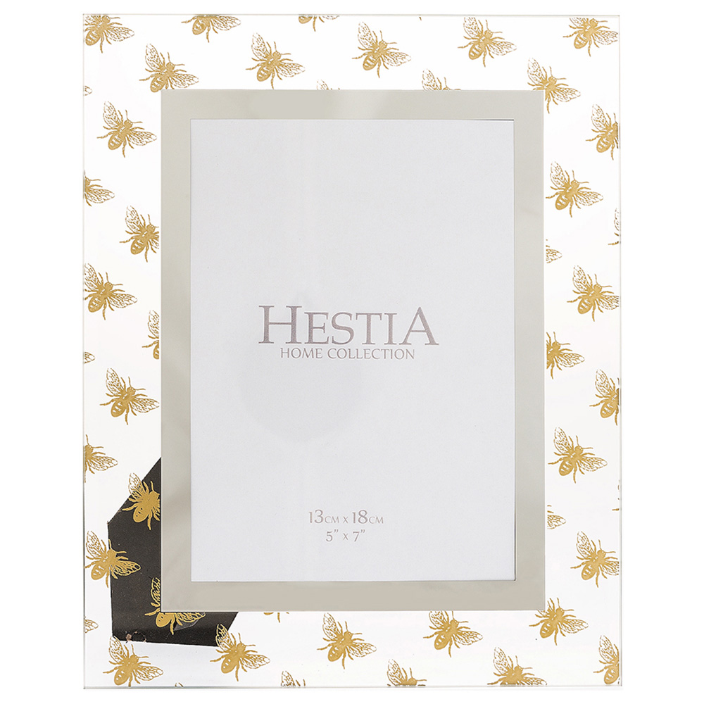 Premier Housewares Hestia Gold Bee Glass Photo Frame 5 x 7 Inch Image 1