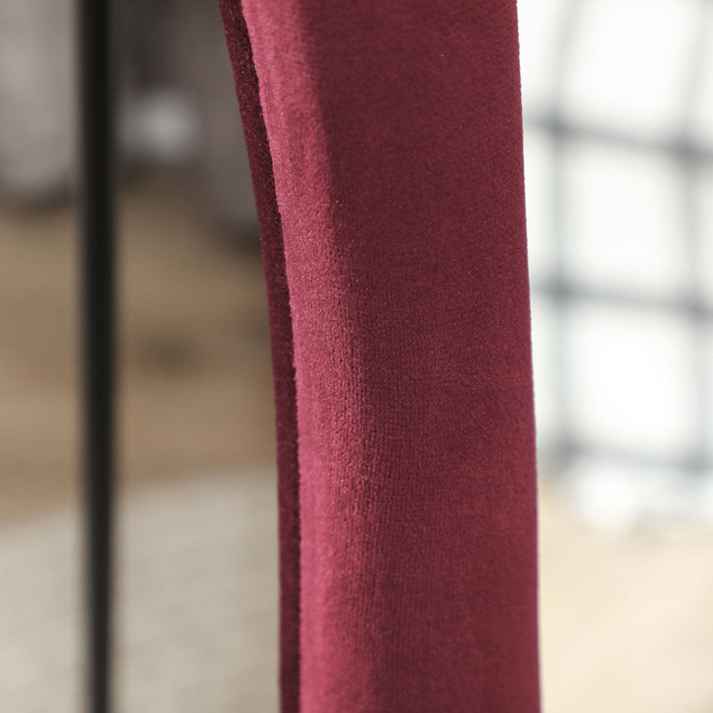 Portland Wine Red Velvet Frame Irregular Full Length Mirror 160 x 50cm Image 4