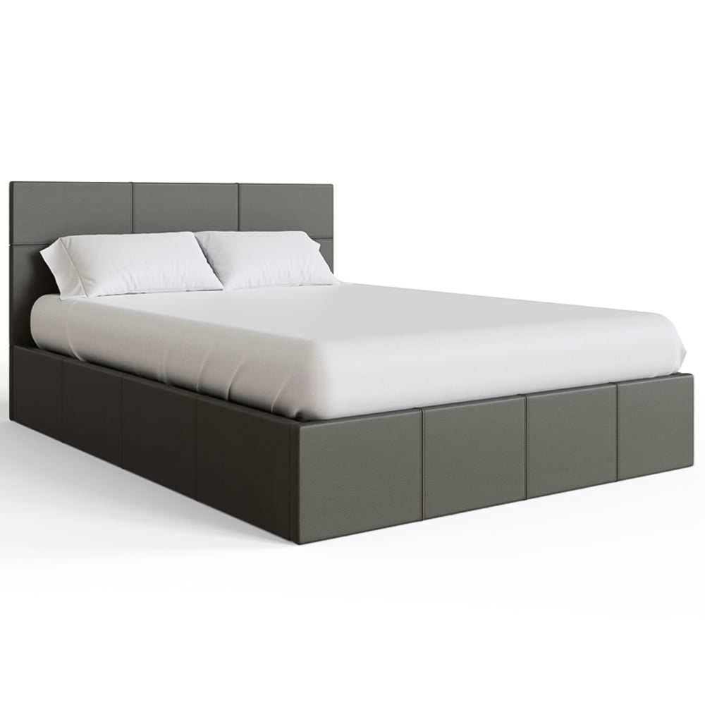GFW King Grey Side Lift Ottoman Bed Image 2