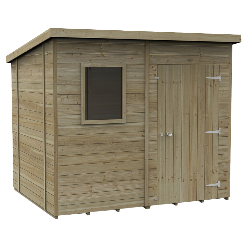 Forest Garden Timberdale 8 x 6ft Pressure Treated Pent Shed Image 1