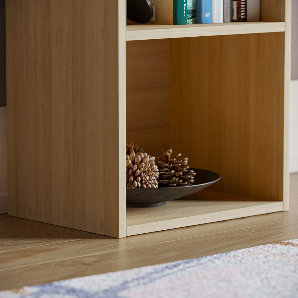 Vida Designs Oxford 2 Shelf Oak Cube Bookcase Image 6