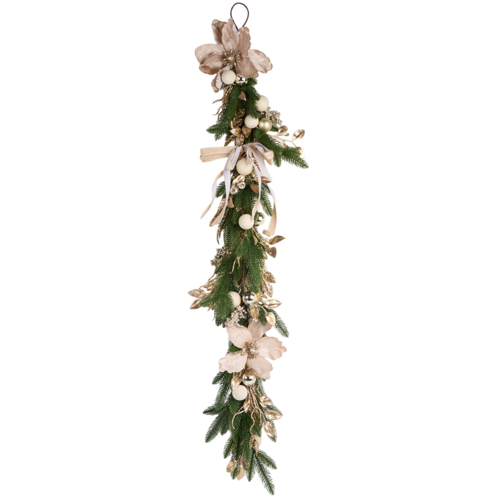 Luxury Cream Magnolia Garland Image 1