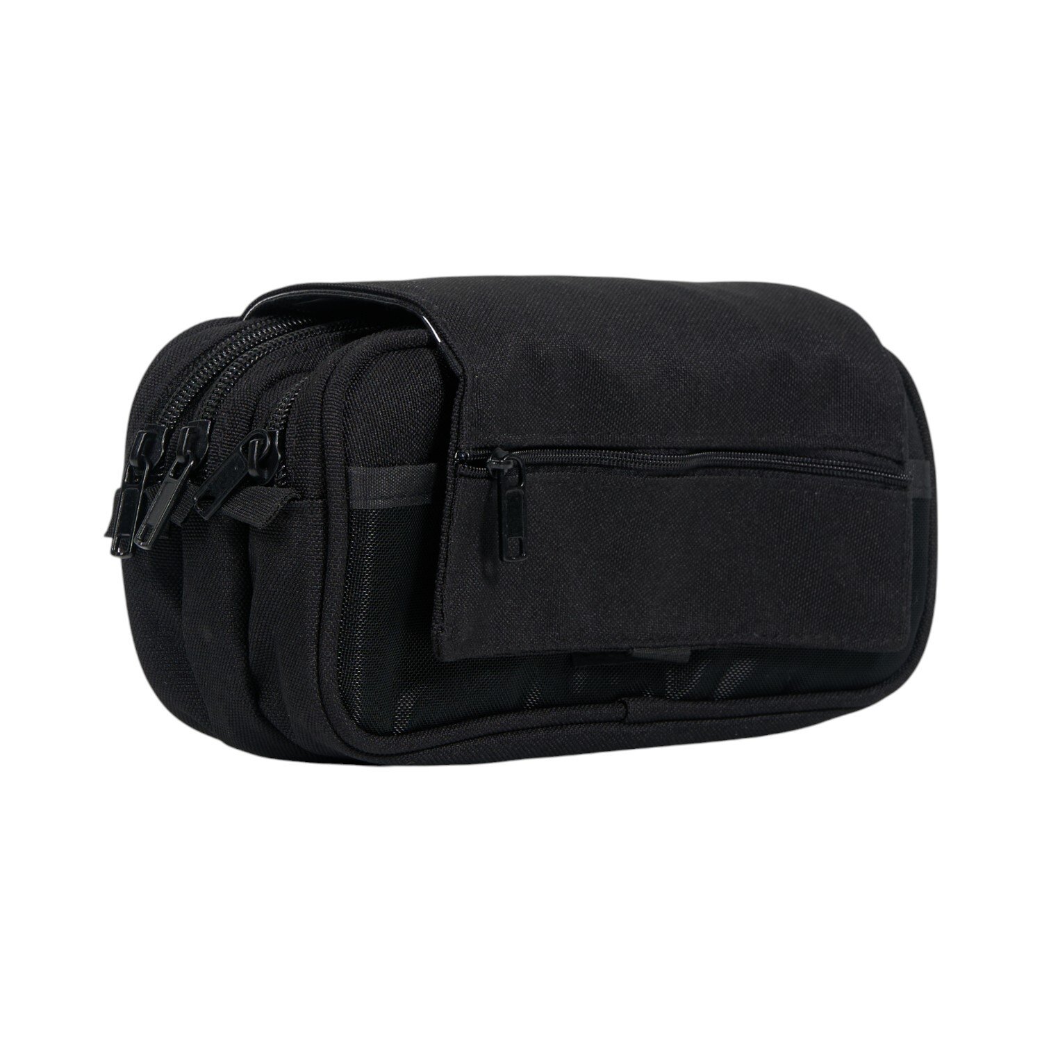 3 Compartment Pencil Case - Black Image 1