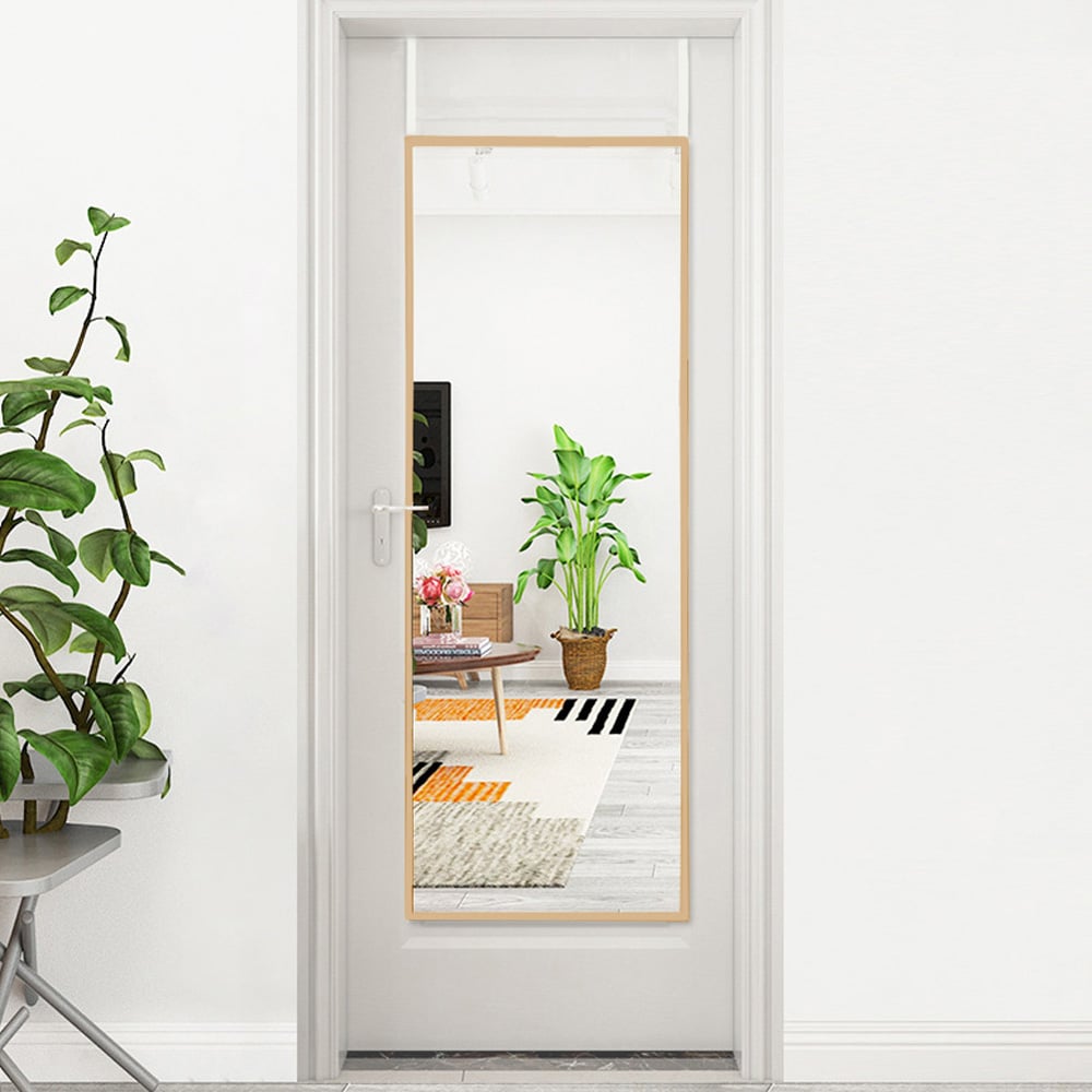 Living and Home Gold Frame Over Door Full Length Mirror 28 x 78cm Image 2