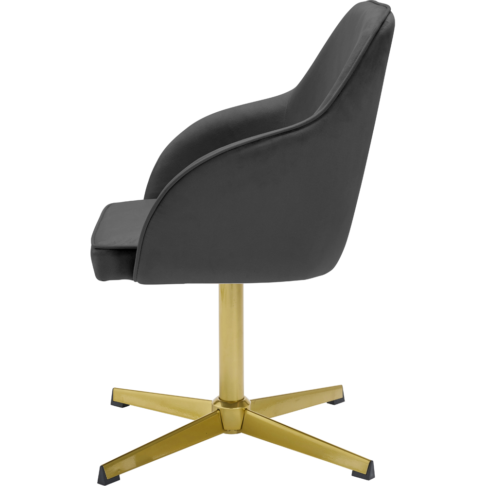 Felix Black Velvet Office Chair Image 4