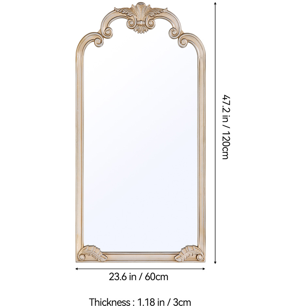 Living and Home Gold Arched Retro Wall Mirror 120 x 60cm Image 8