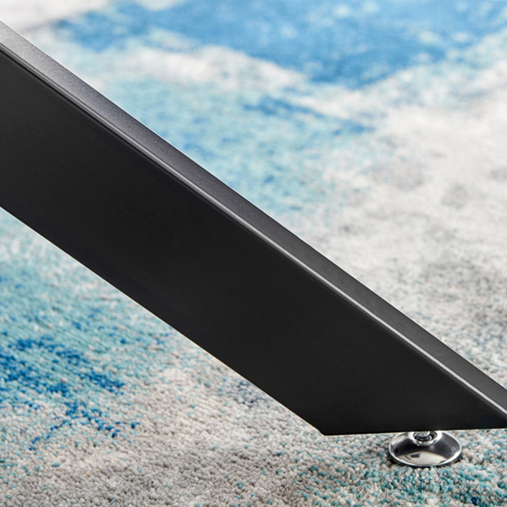 Furniturebox Arona Valera 6 Seater Round Dining Set Black and Grey Image 5