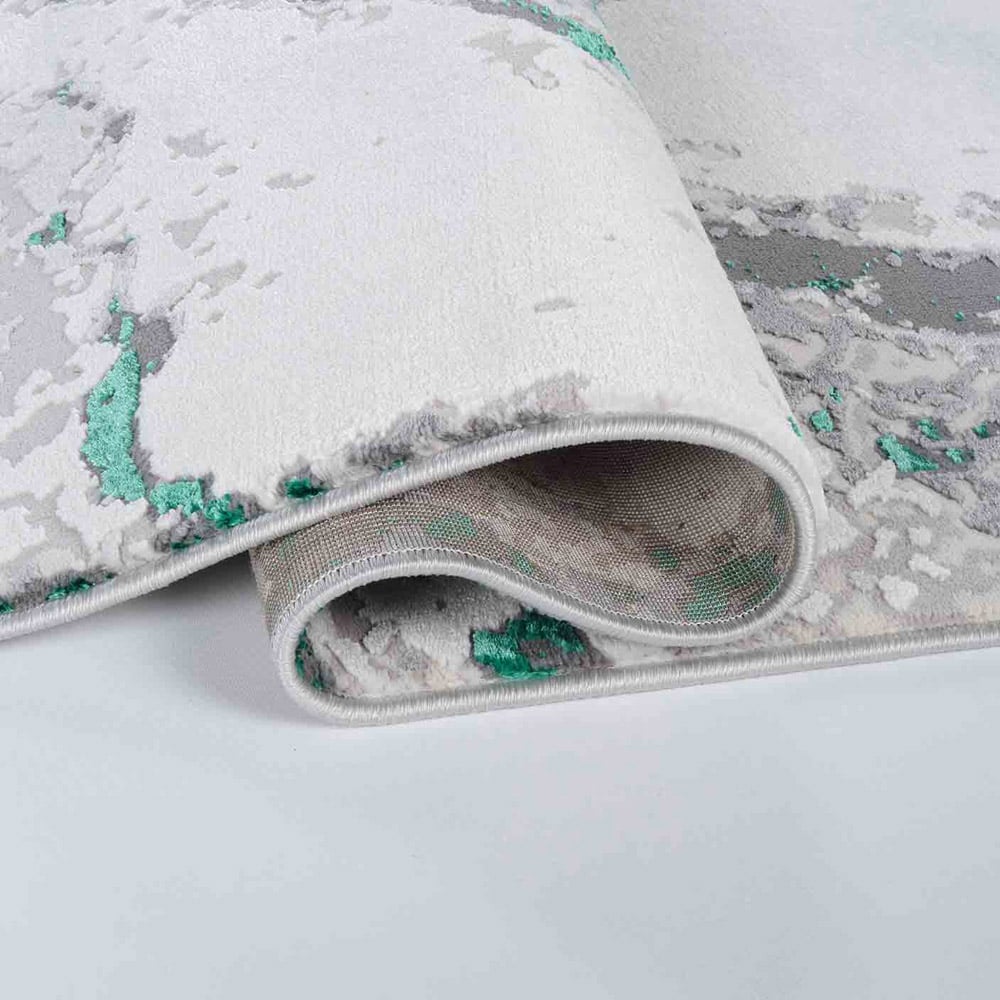 Desire Rugs Picasso Aqua Waterflow Abstract Rug 60 x 220cm Image 3