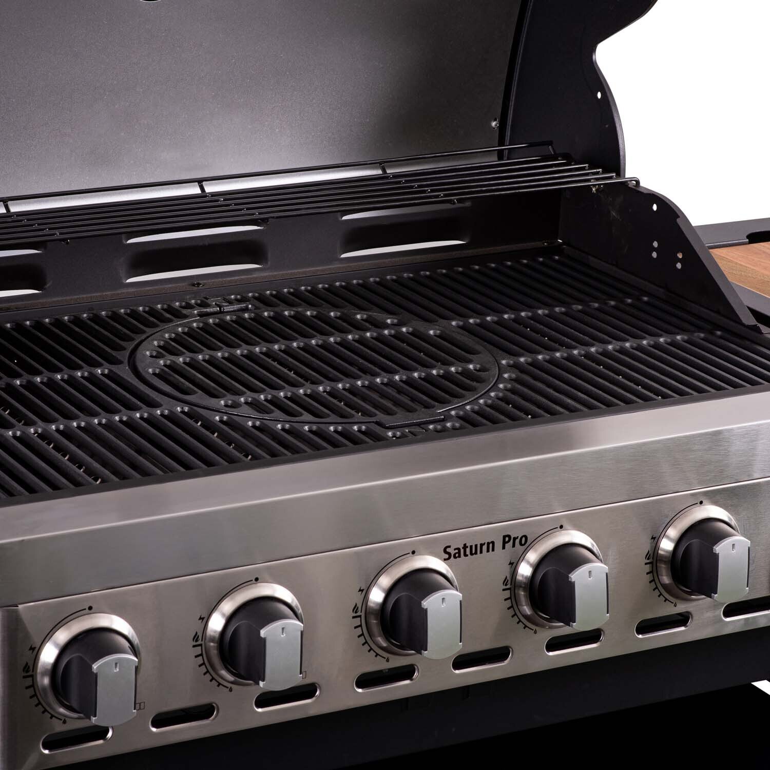 Outback Saturn Pro Blue and Silver 6 Burner Gas BBQ Image 19
