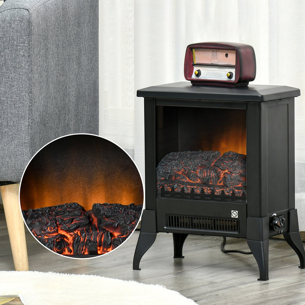 HOMCOM Ava Freestanding Electric Fireplace Heater Image 5