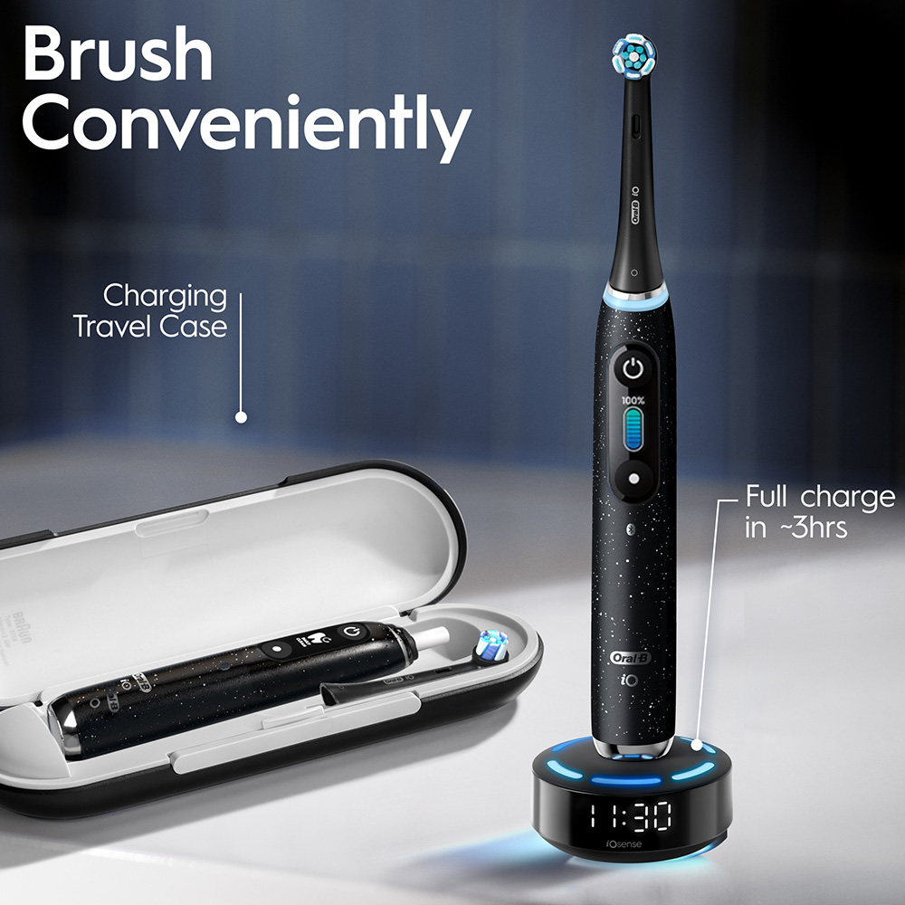 Oral-B iO Series 10 Cosmic Black Electric Toothbrush with Smart Charger Image 7