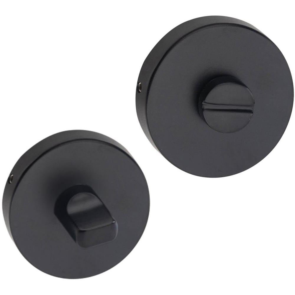 Golden Grace Matt Black Modern Lima Premium Bathroom Door Handle Set Image 3