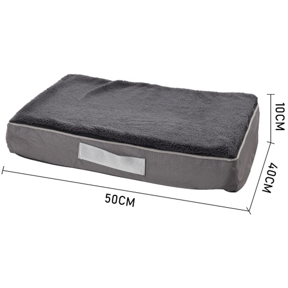 H&O Direct Dark Grey Rectangle Plush Pet Mat Image 4