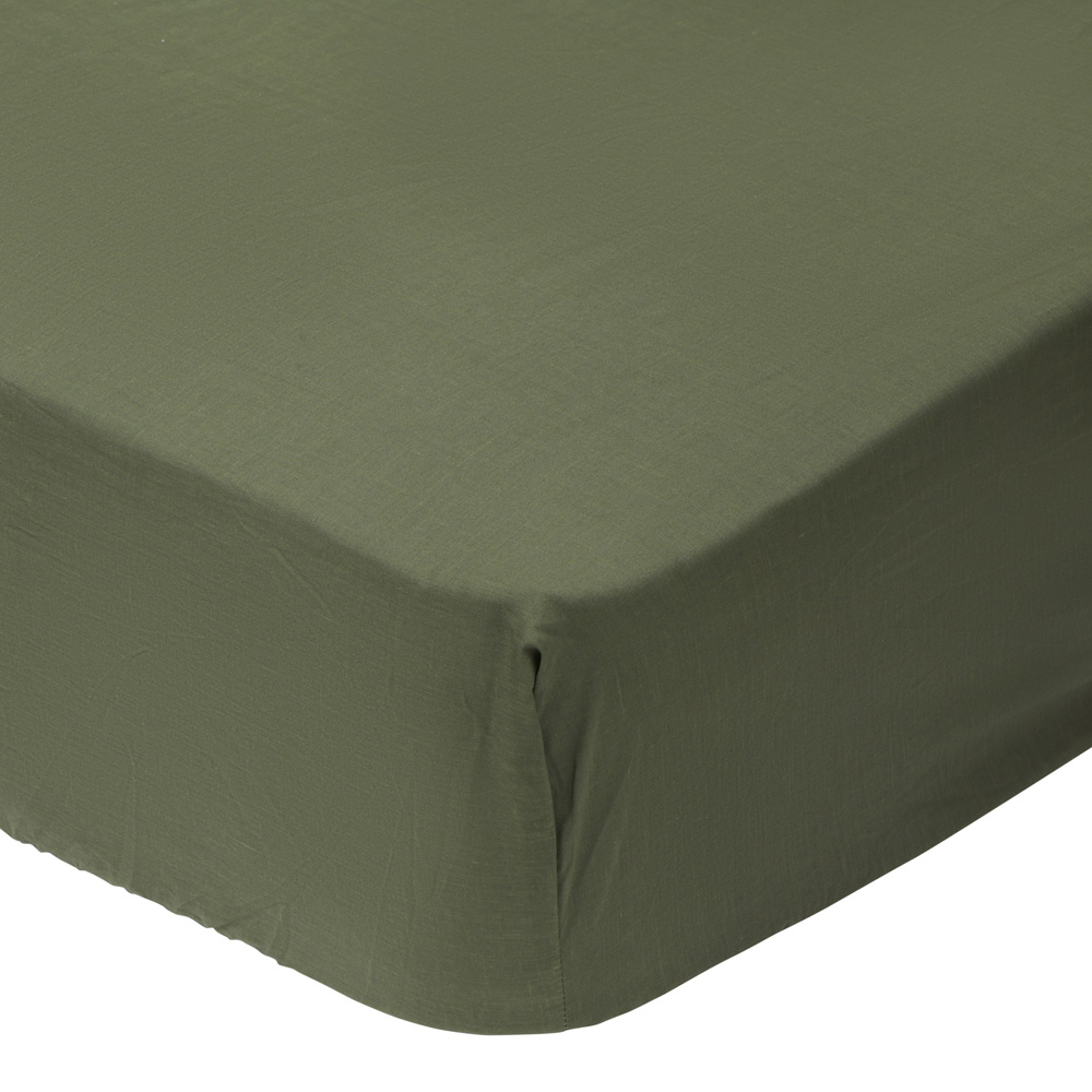 Wilko Easy Care King Thyme Fitted Bed Sheet Image 1