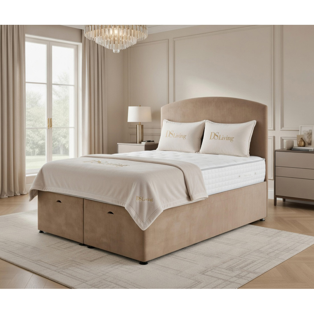 DS Living Opulence Single Mink Velvet Upholstered Ottoman Bed Image 4