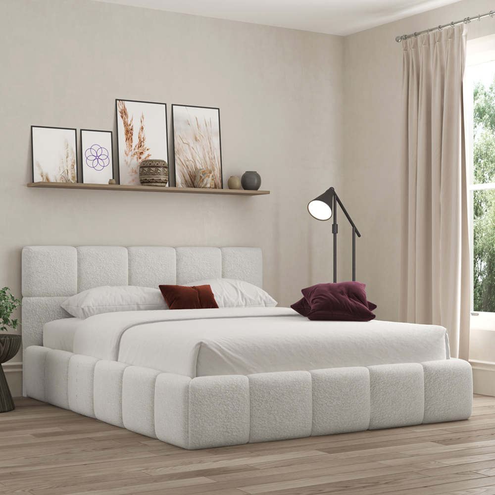 DS Living Ovella Single Dove Cubed Bed Frame Image 4