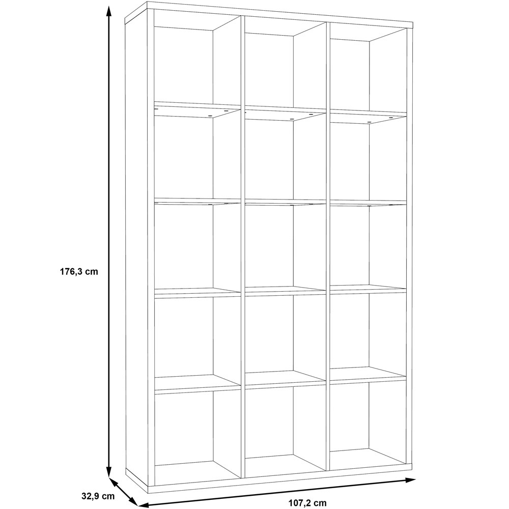 Florence Mauro Multi Shelf Concrete Grey Bookshelf Image 5