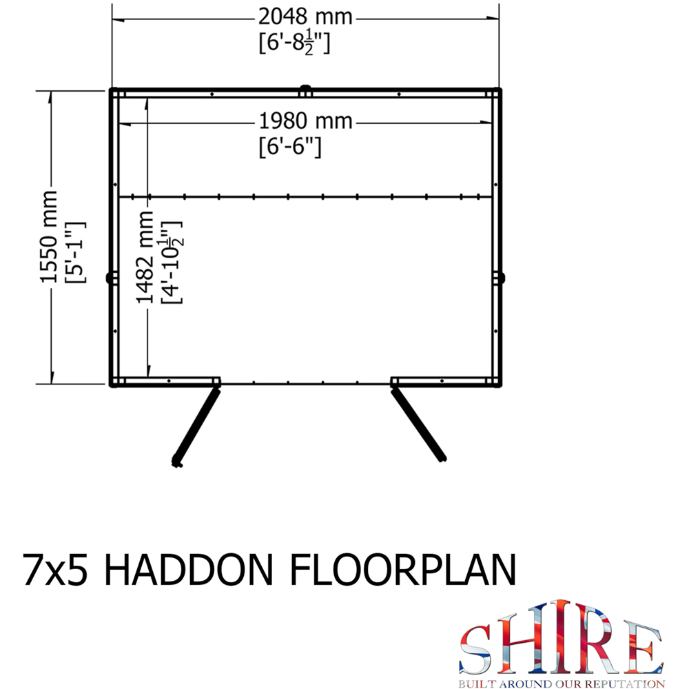 Shire Haddon 7 x 5ft Double Door Traditional Summerhouse Image 7
