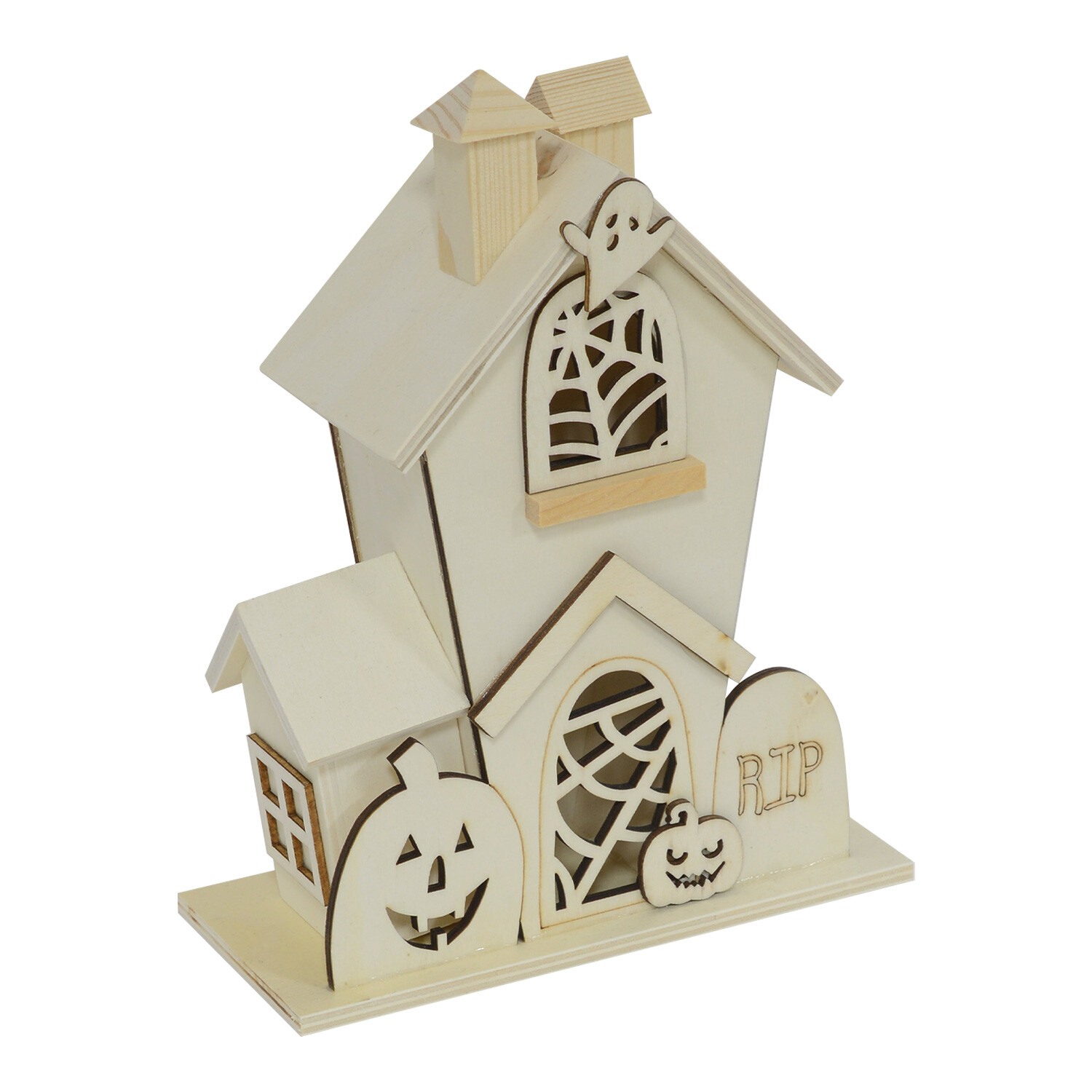 Paint Your Own Wooden Halloween House Image