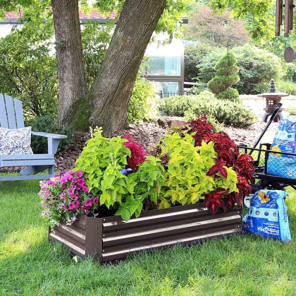 Living and Home Square Raised Garden Bed Planter Box 30 x 100 x 60cm Image 5