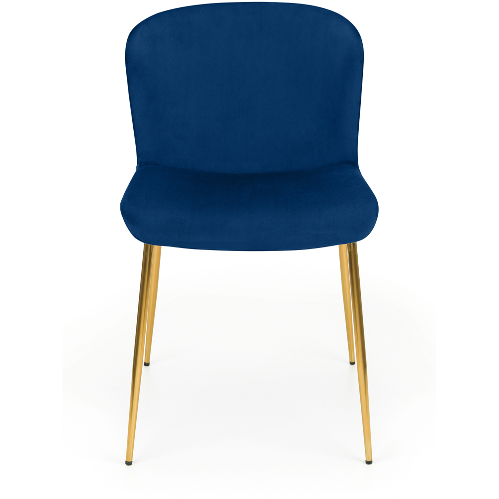 Julian Bowen Harper Set of 2 Blue Dining Chairs Image 4