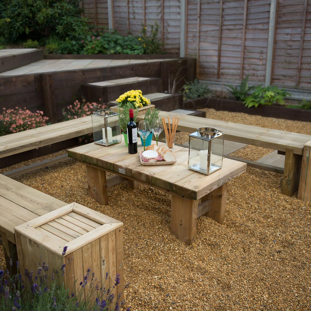 Forest Garden Low-Level Sleeper Table 1.2m Image 3