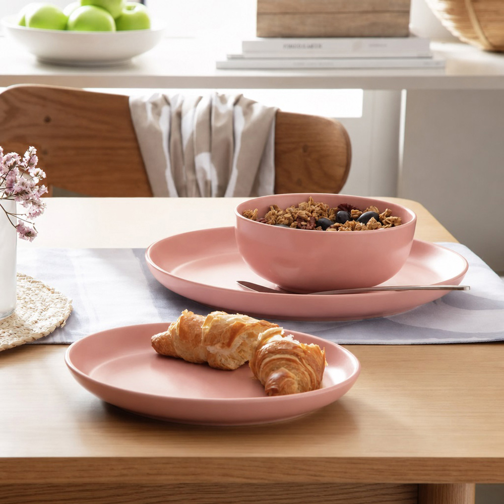 Waterside Pink Lipped 12 Piece Dinner Set Image 2
