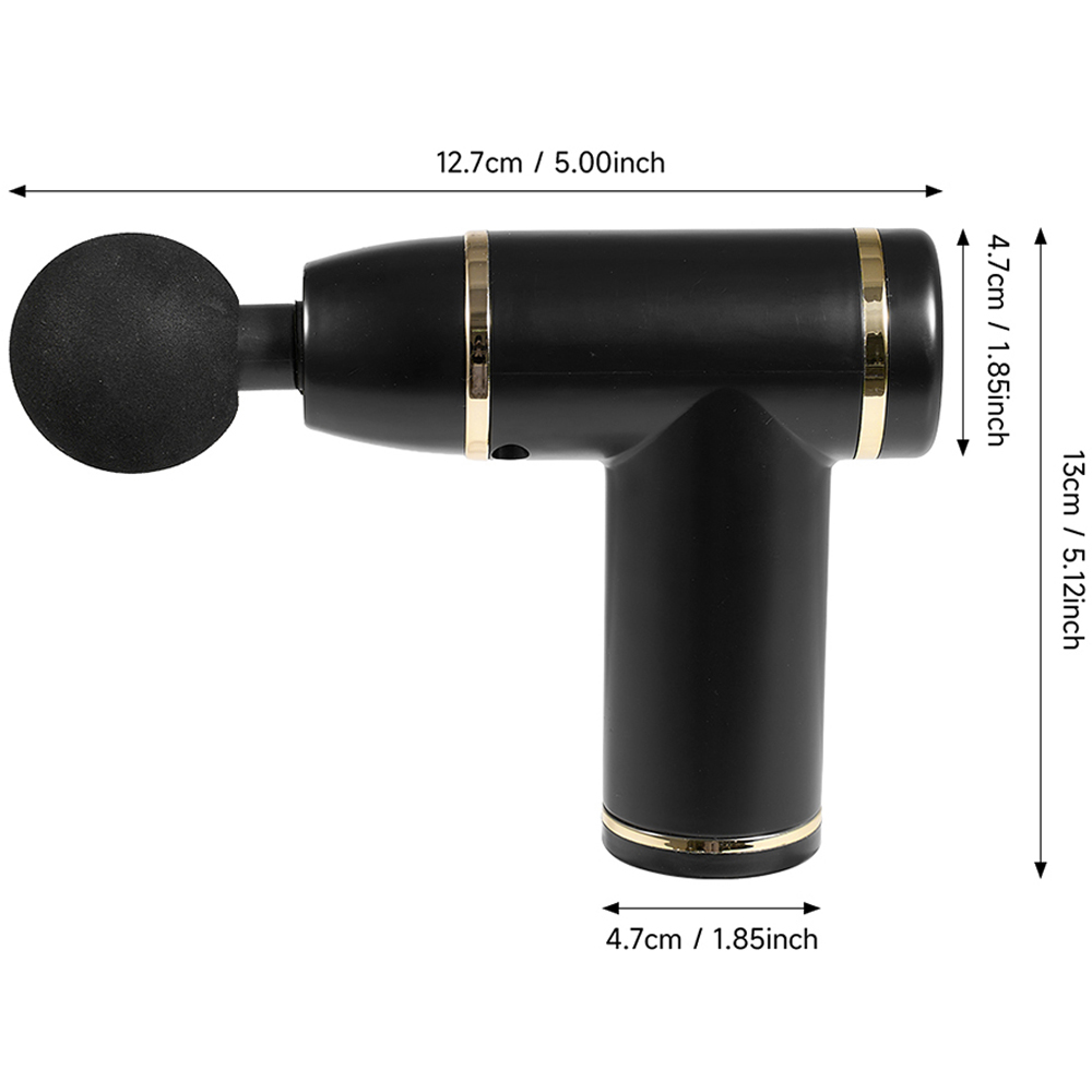 H&O Direct 8 Speed Mini Portable Pain Relief Massage Gun with 4 Heads Image 5