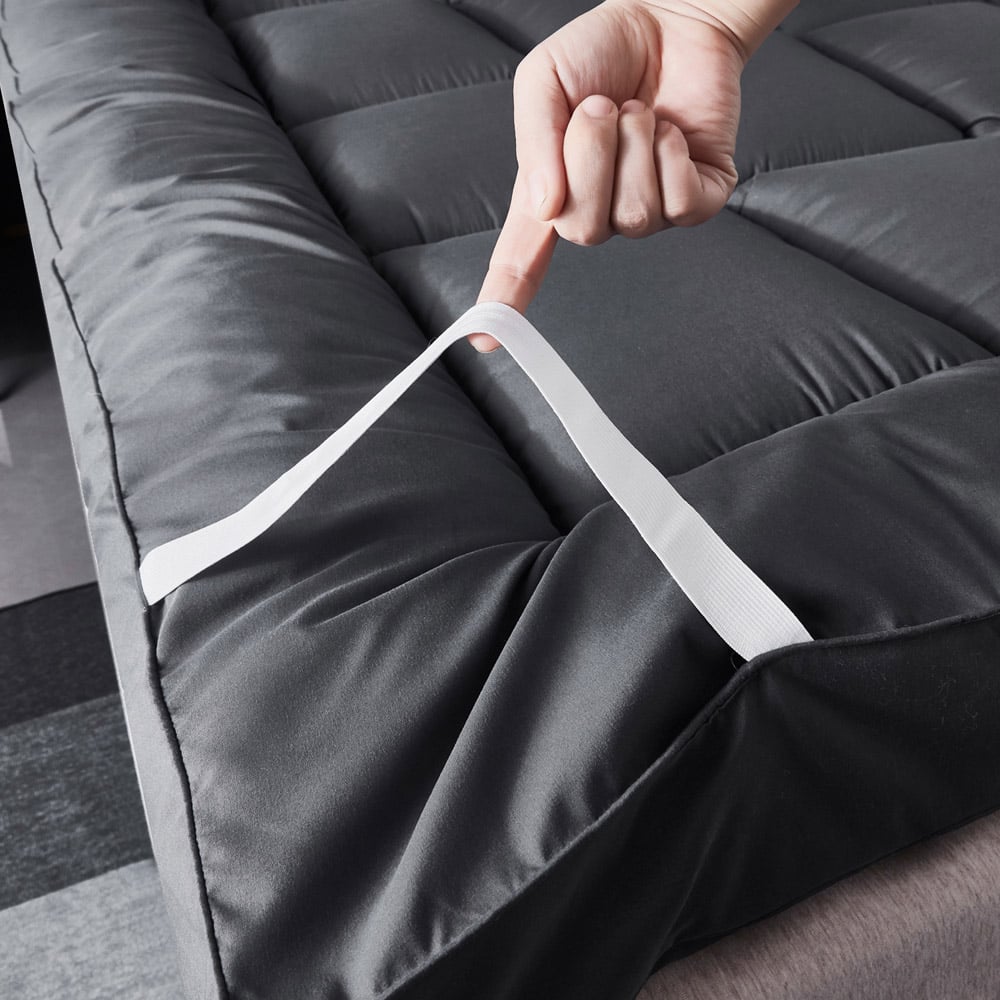 Ezysleep Double Grey Thick Super Soft Mattress Topper 4 inch Image 4