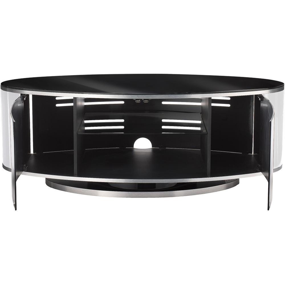 MDA Designs Luna 2 Door Black and White TV Cabinet Image 6