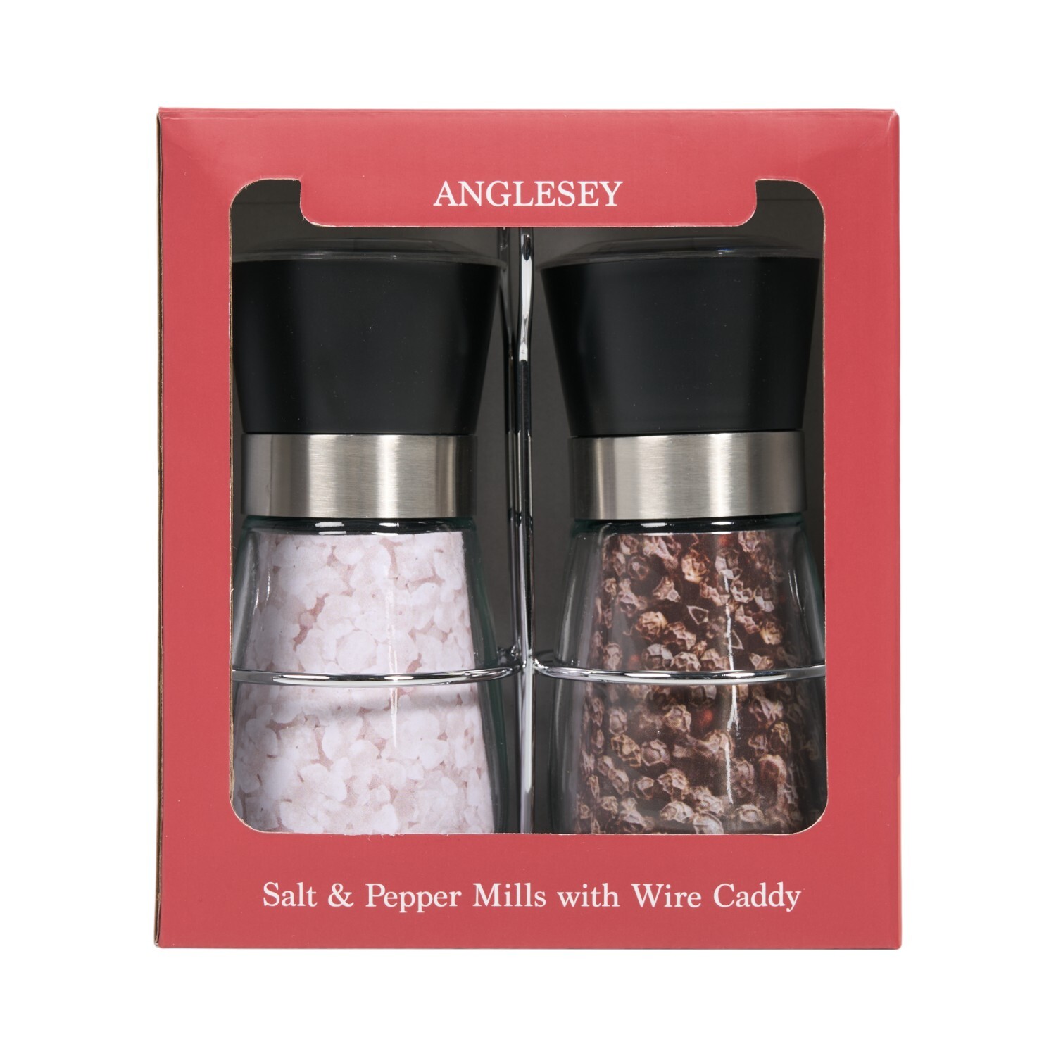 Salt and Pepper Mills with Wire Caddy Image 3
