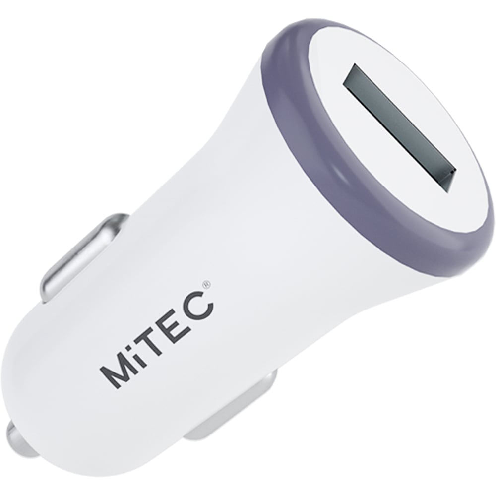 MiTEC MiPOWER White USB 2.1A In-Car Charger Image 1