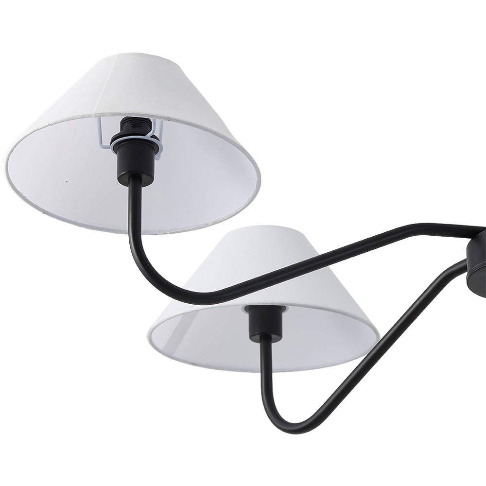 Living and Home 5 Light Modern Black Iron E14 Chandelier Image 4