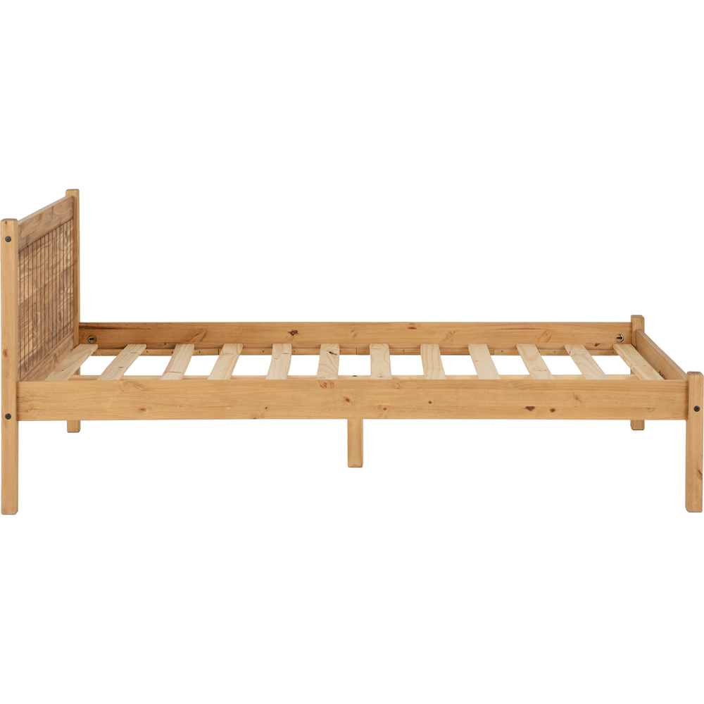 Seconique Maya Small Double Distressed Waxed Pine Bed Image 4