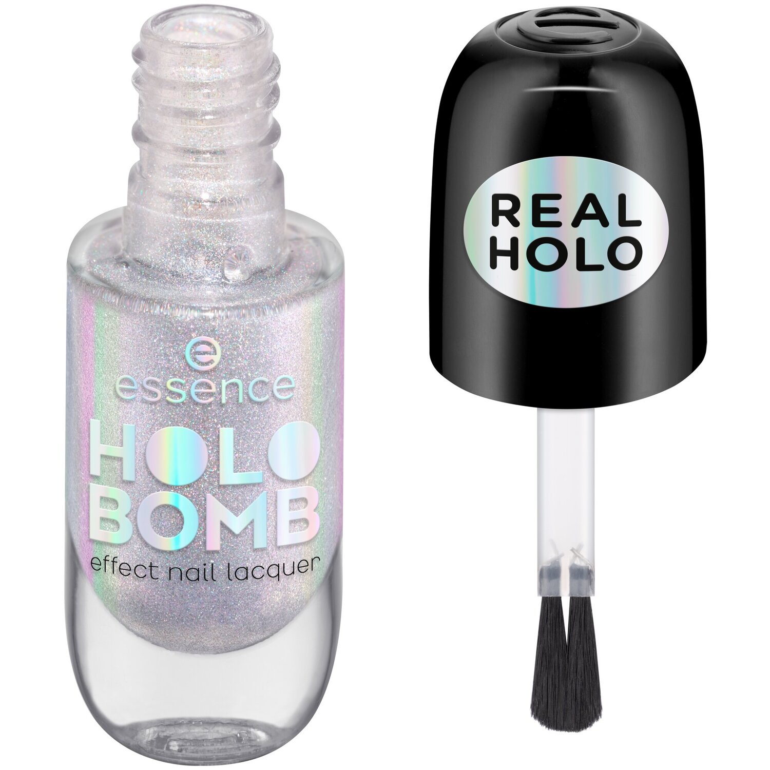 essence Holo Bomb Effect Nail Lacquer - Silver Image
