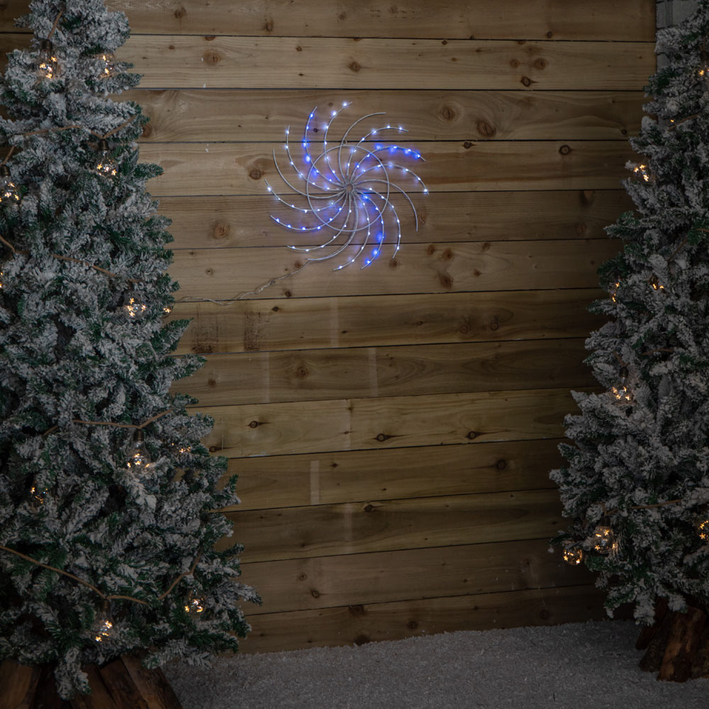 Samuel Alexander White LED Light Up Christmas Catherine Wheel Decoration Image 2