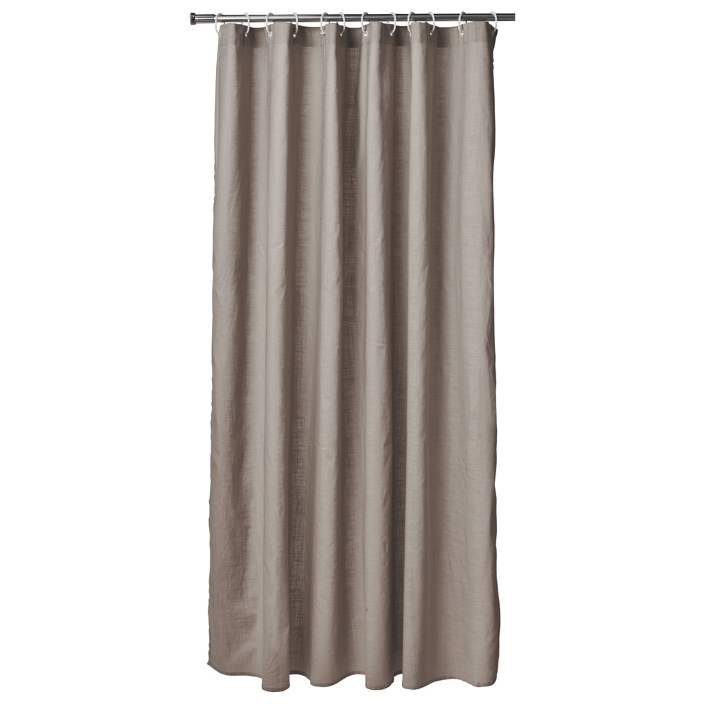 Wilko Grey Cotton Shower Curtain 180 x 180cm Wilko