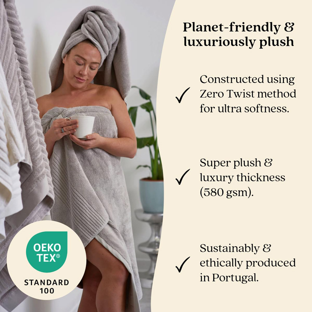 Misona Ultra Soft Bamboo Silver Bath Towel Image 2