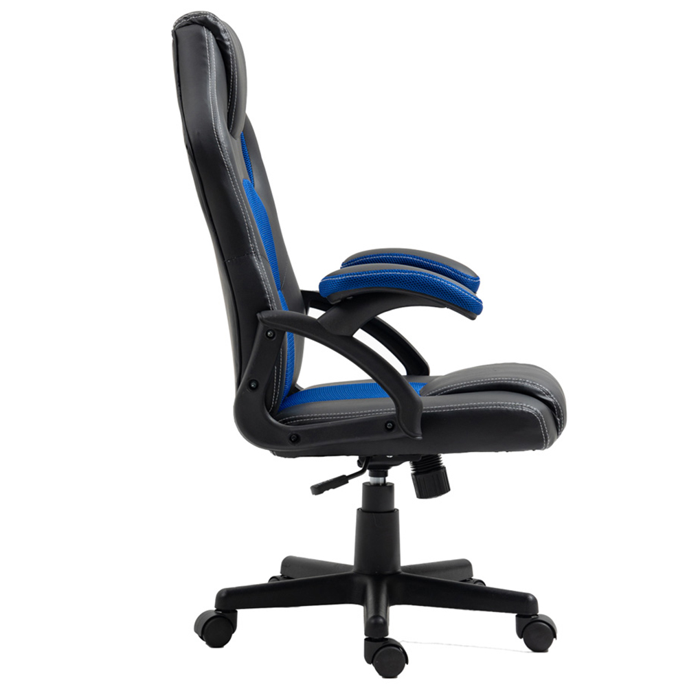 Neo Blue Faux Leather Swivel Office Chair Image 5