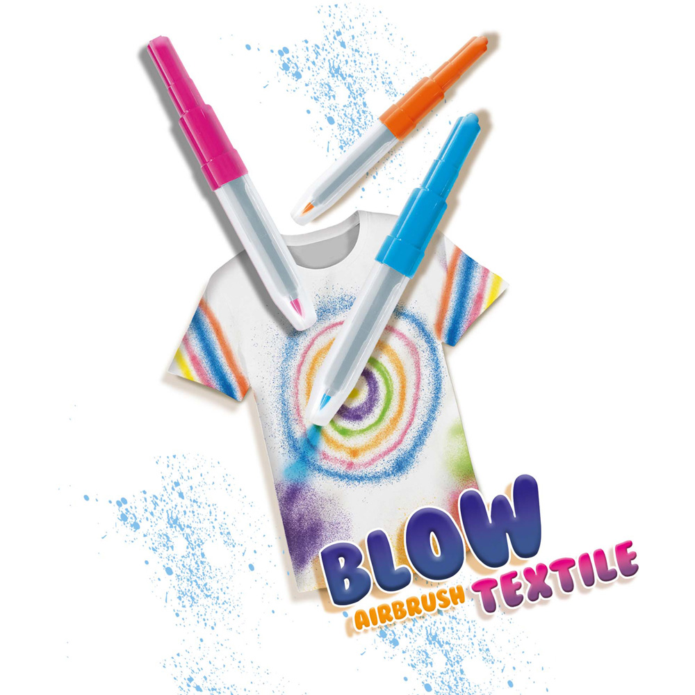 SES Creative Assorted Colour Textile Craft Blow Airbrush Pen 7 Pack Image 3